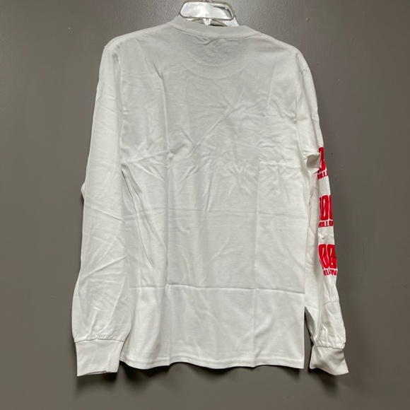 Mr. Beast 100 Million Subscribers Long Sleeve T-Shirt Youth 16 White w/ Red Logo - Picture 2 of 2